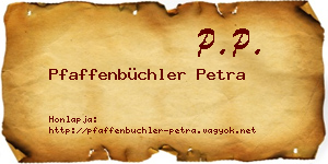 Pfaffenbüchler Petra névjegykártya