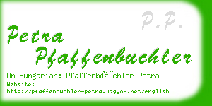 petra pfaffenbuchler business card